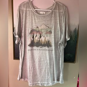 maurices “adventure is in your backyard” graphic crew neck tee